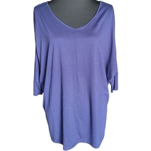 Faded Glory navy short sleeve dolman style top Size 1X